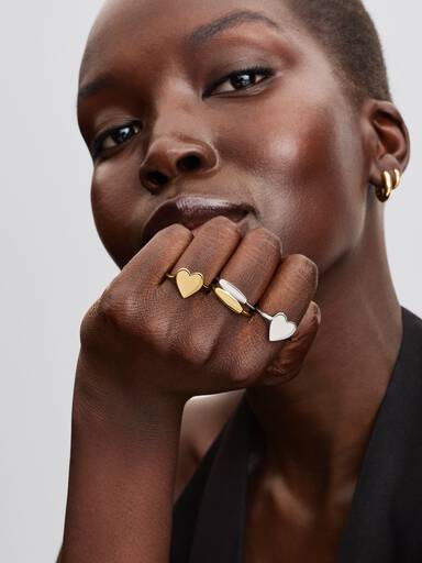 Gravierbares Herz Ring
