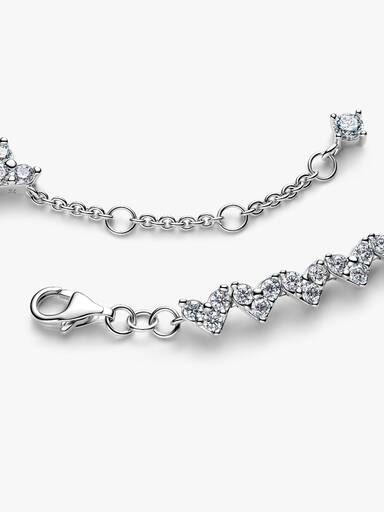 Drei Steine Herz Armband