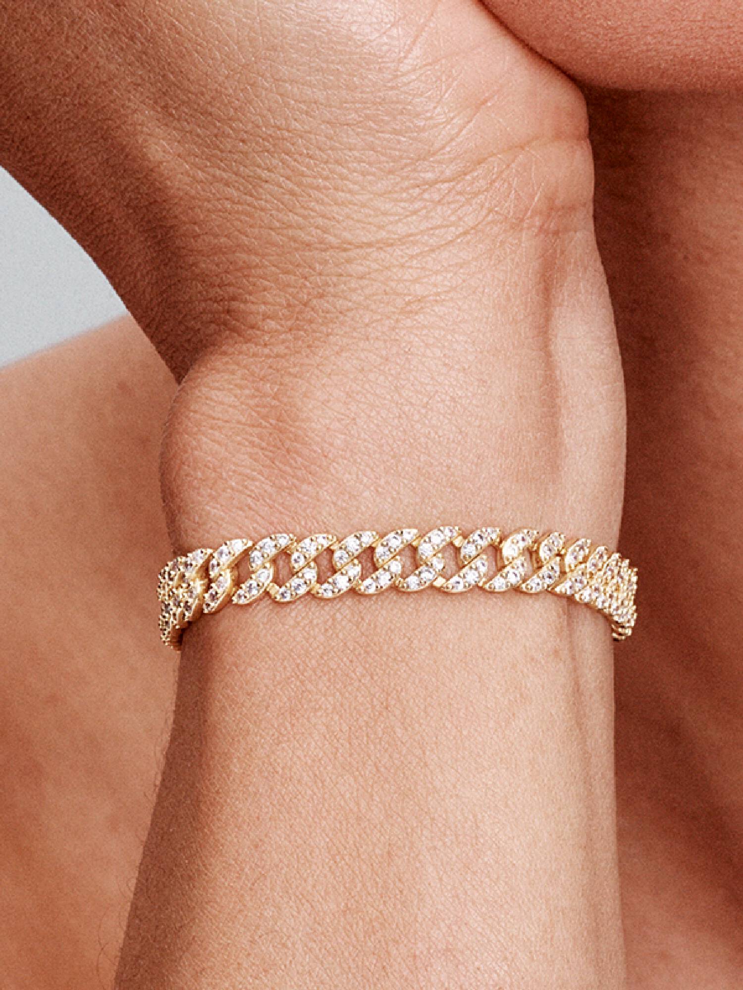 Pavé Cuban Gliederarmband