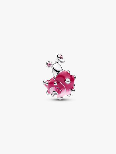 Rosafarbene Schnecke Charm