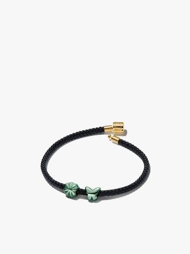 Schmetterling & Kleeblatt Mini-Charm Armband-Set