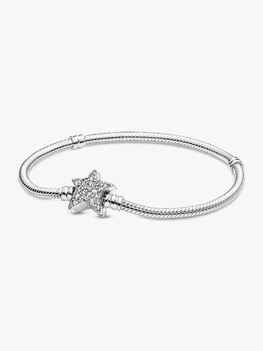Pandora Moments asymmetrischer Stern-Verschluss Schlangen-Gliederarmband