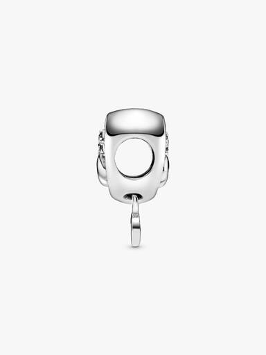 Funkelndes Hundepfotenabdruck & Herz Charm