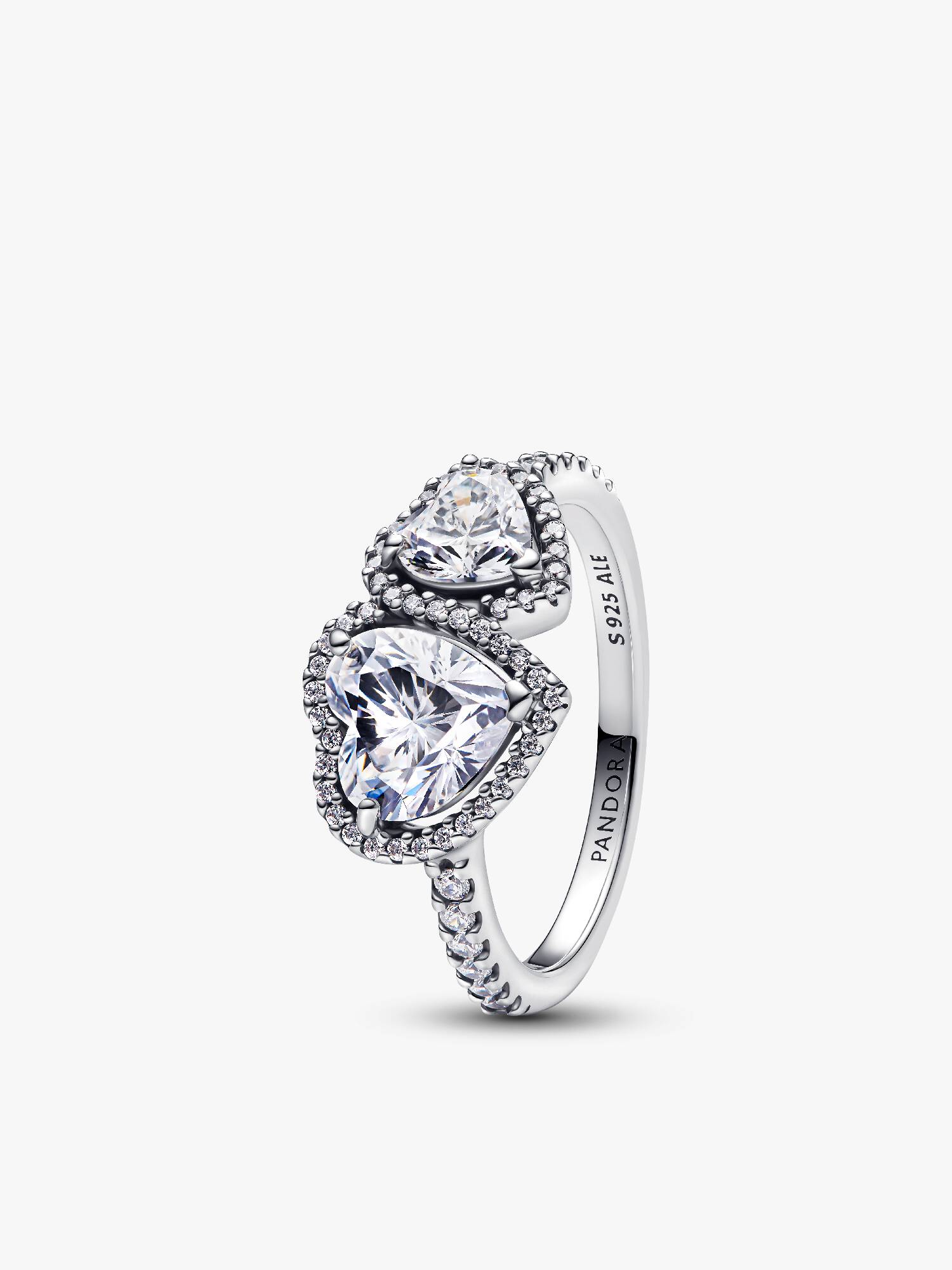 Funkelnder Strahlenkranz Herz Ring