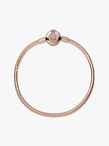 Funkelndes Crown O Schlangen-Gliederarmband