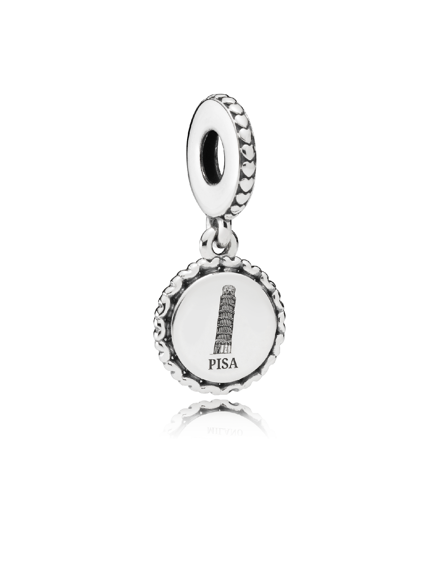 Tower of Pisa silver dangle