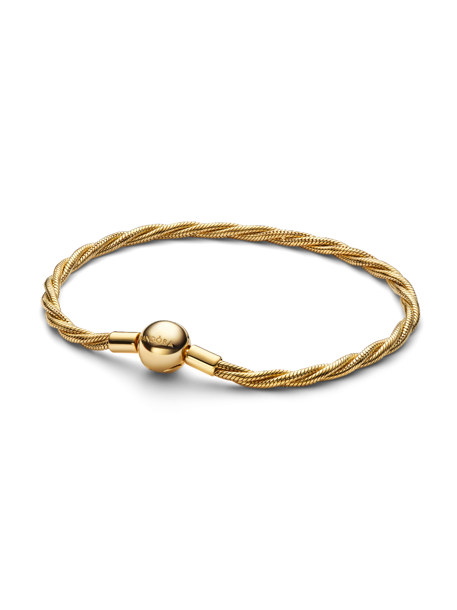 Runder Pandora Verschluss Gedrehtes Schlangen-Gliederarmband