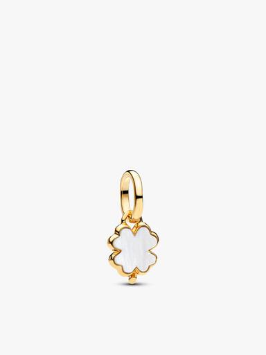 Glücksmoment Halskette und gravierbarer Anhänger & Kleeblatt-Charm Schmuckset