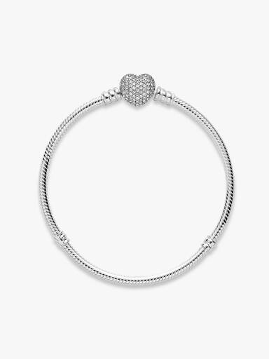 Moments Schlangen-Gliederarmband mit Funklendem Herz-Verschluss