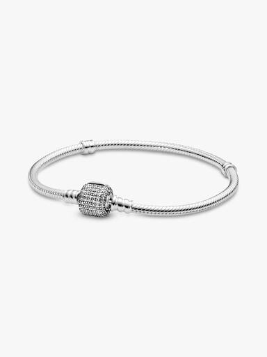Pandora Moments Schlangen-Gliederarmband mit Funkelndem Pavé-Verschluss
