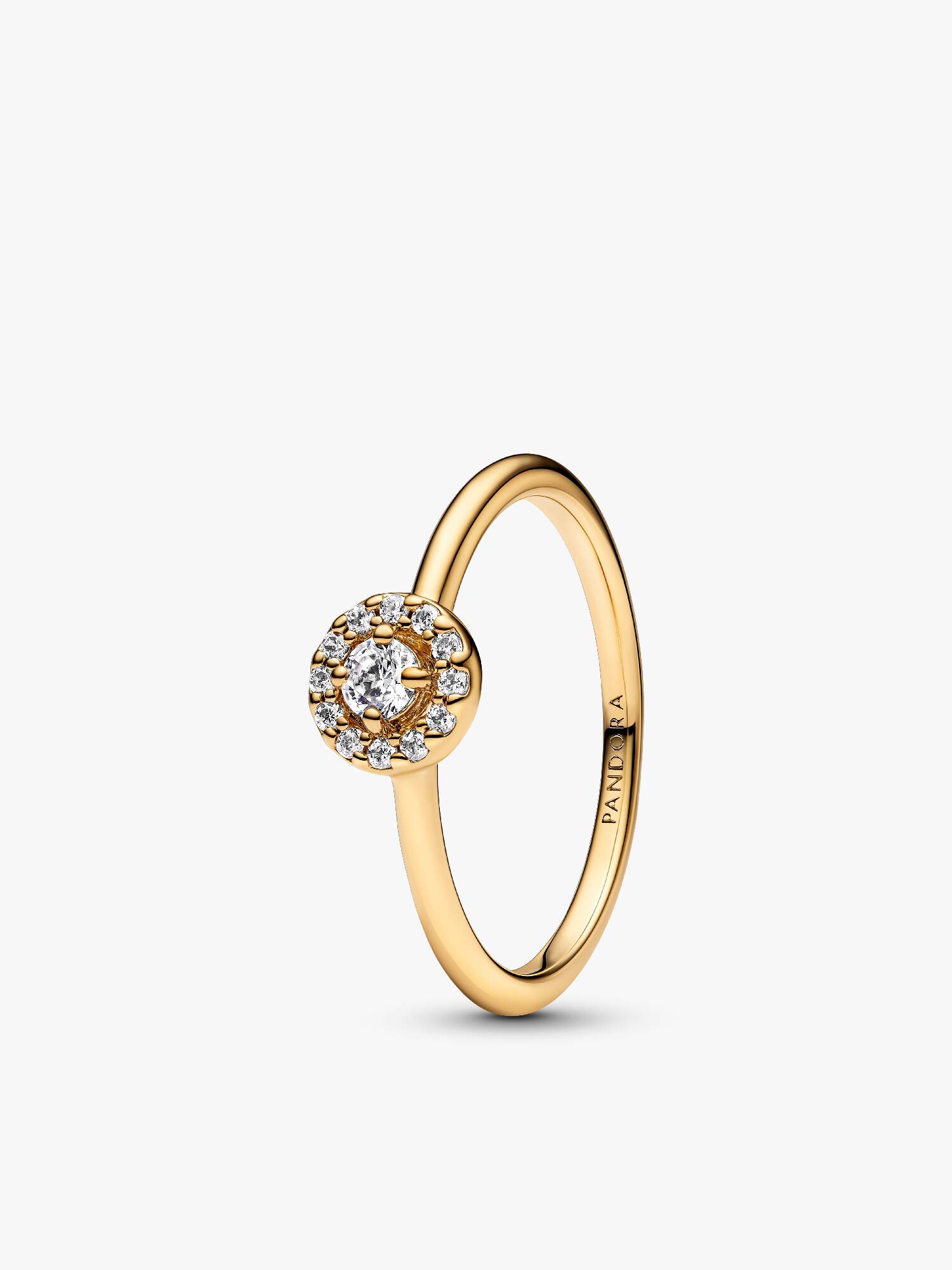 Runder Pavé-Strahlenkranz Ring