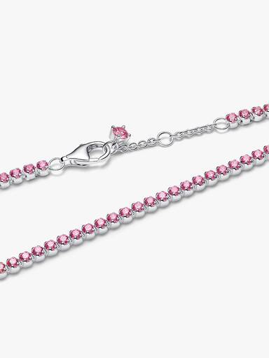 Rosafarbenes Kleines Tennisarmband