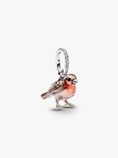 Rotkehlchen Charm-Anhänger