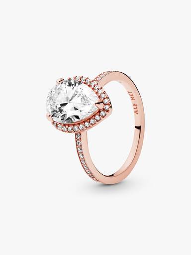 Funkelnder Tropfen Strahlenkranz Ring