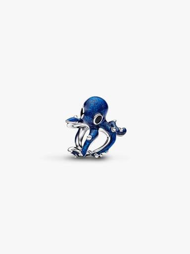 Blauer Oktopus Charm