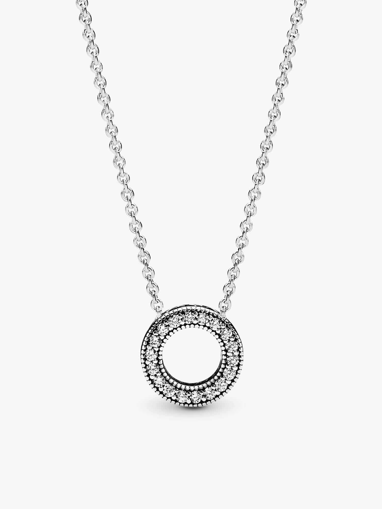 Pandora Logo Pavé-Kreis Halskette
