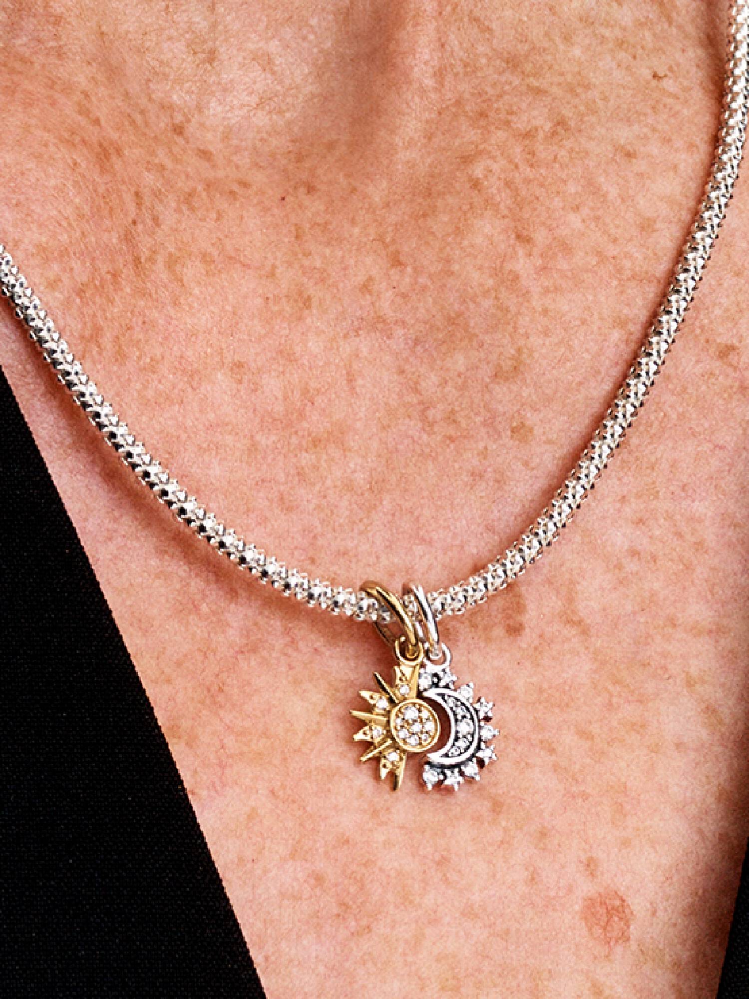 Teilbarer Sonne & Mond Charm-Anhänger