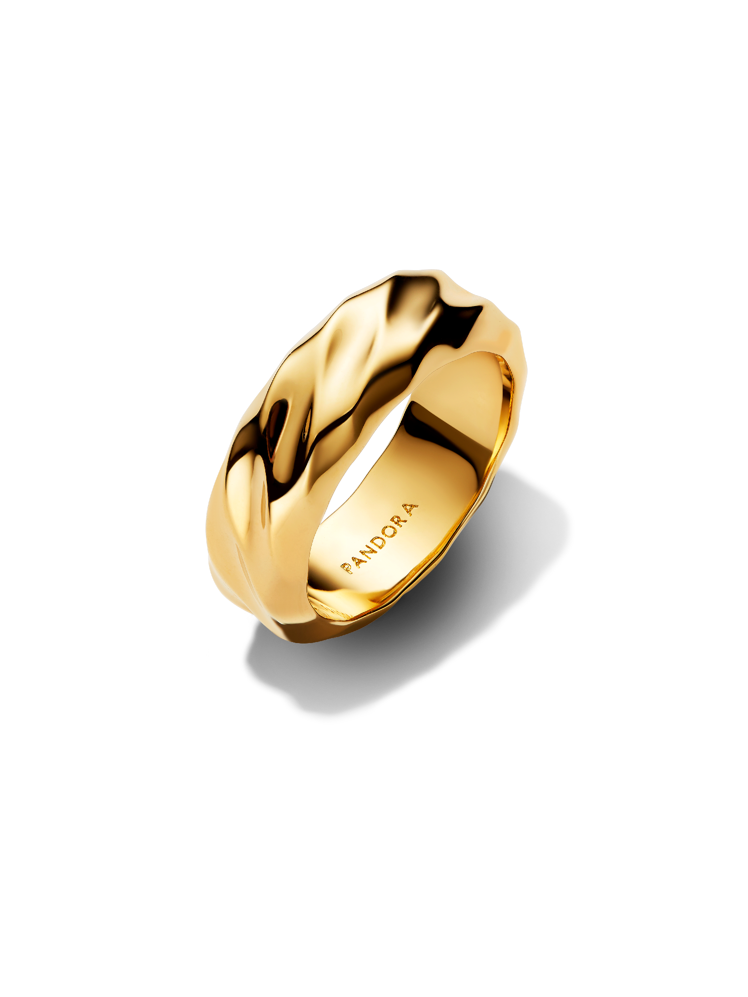 Gewellter Breiter Band-Ring