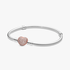 Pandora Moments Pavé-Herz-Verschluss Schlangen-Gliederarmband Pandora Moments Pavé-Herz-Verschluss Schlangen-Gliederarmband