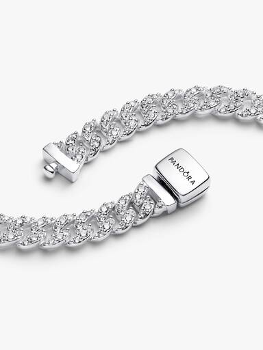 Pavé Cuban Gliederhalskette