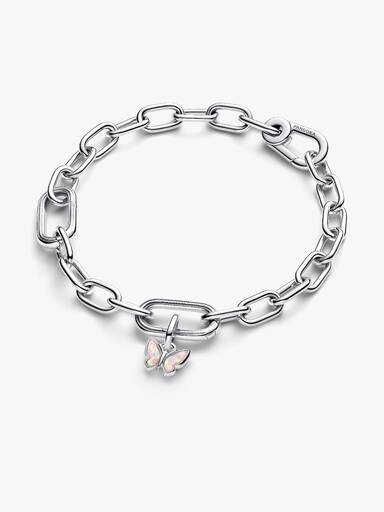 Rosafarbener Schmetterling Mini-Charm-Anhänger
