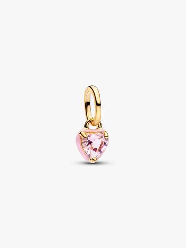 Rosafarbenes Chakra-Herz Mini-Charm-Anhänger
