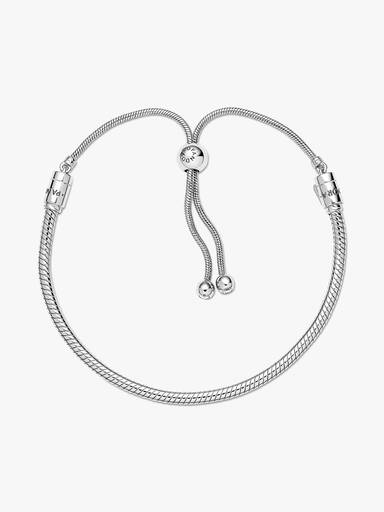 Schlangen-Gliederarmband mit Schiebeverschluss