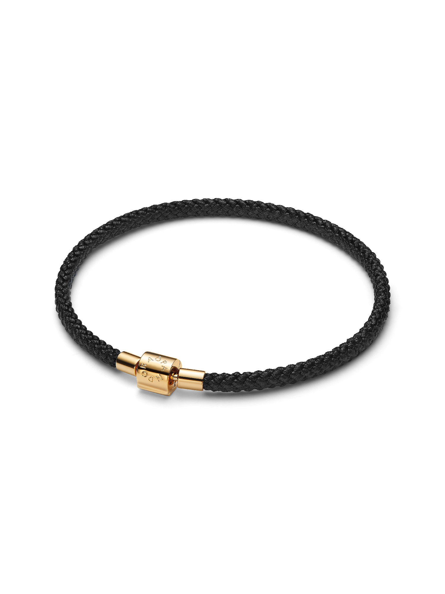 Schimmerndes Schwarzes Kordel-Armband