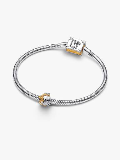 Disney Prinzessin Arielle Muschel Bicolor-Charm mit im Labor gezüchtetem Diamanten