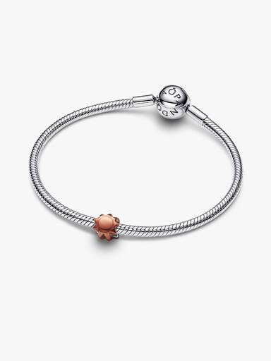 Orangefarbene Sonne Mini-Charm