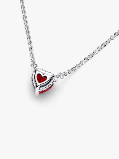 Funkelnder Herförmiger Strahlenkranz Collier-Halskette