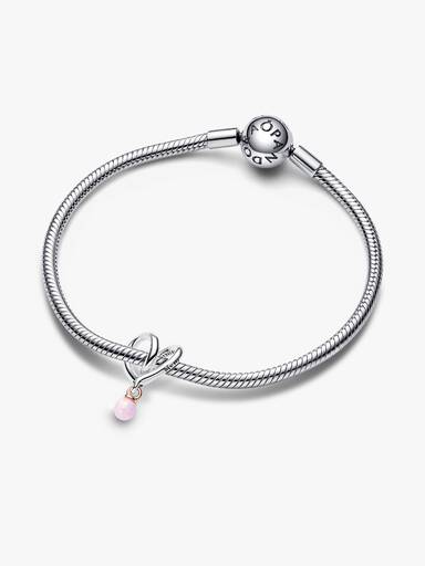Bicolor Eingehülltes Herz Charm