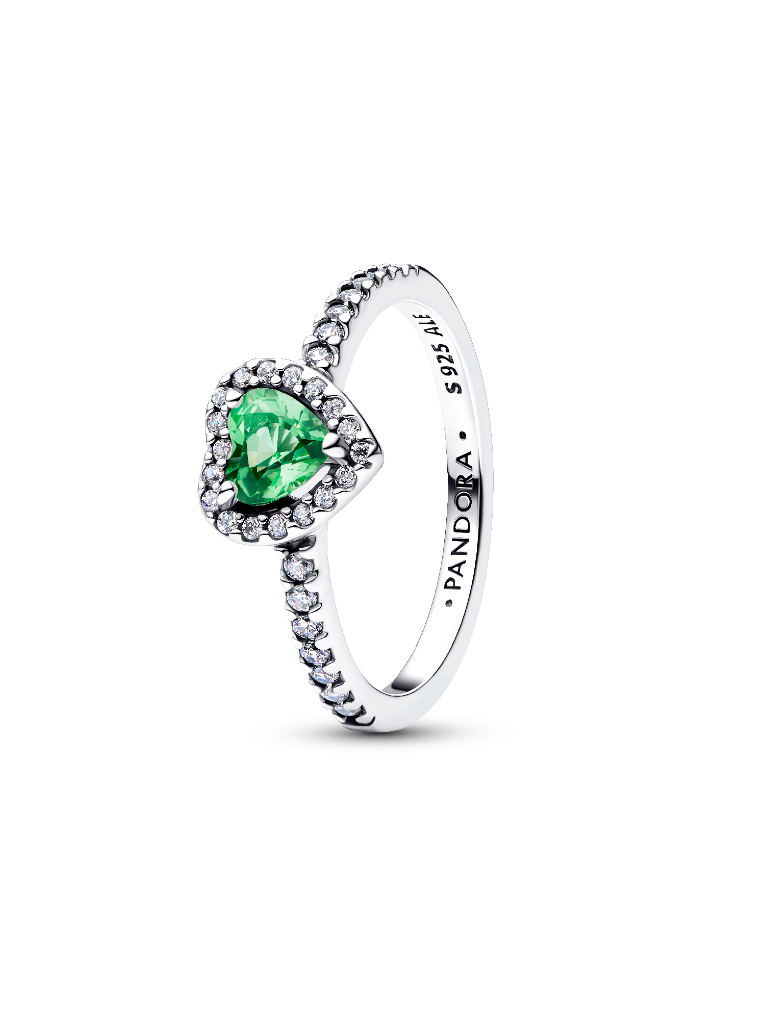 Erhabenes Mintgrünes Herz Ring