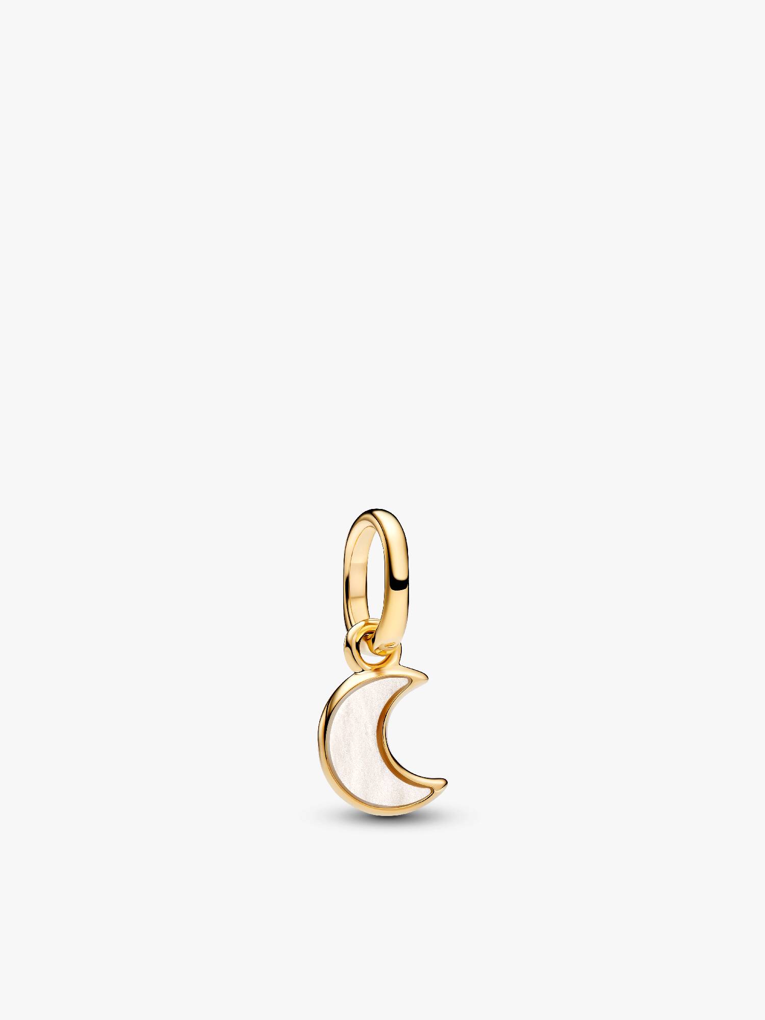 Weiße Mondsichel Mini-Charm-Anhänger